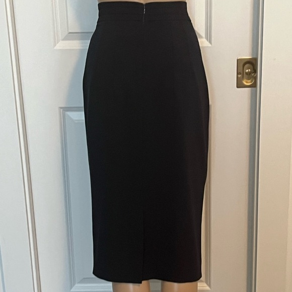 The Fold Le Marais pleated Navy Pencil Skirt - Picture 5 of 5